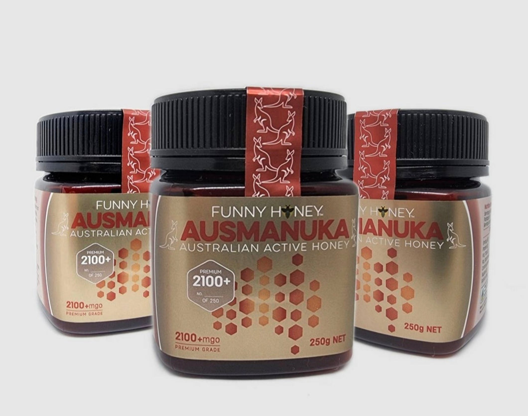 2100+Mgo 250g Australian Manuka Honey 3 ×Value Pack AUSMANUKA